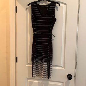 Classic style dress with striped design